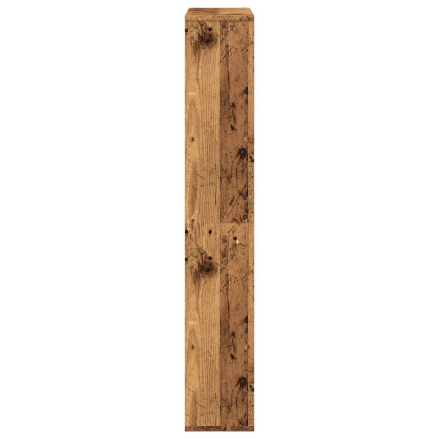 Boekenkast 72x20x120 cm bewerkt hout oud houtkleurig