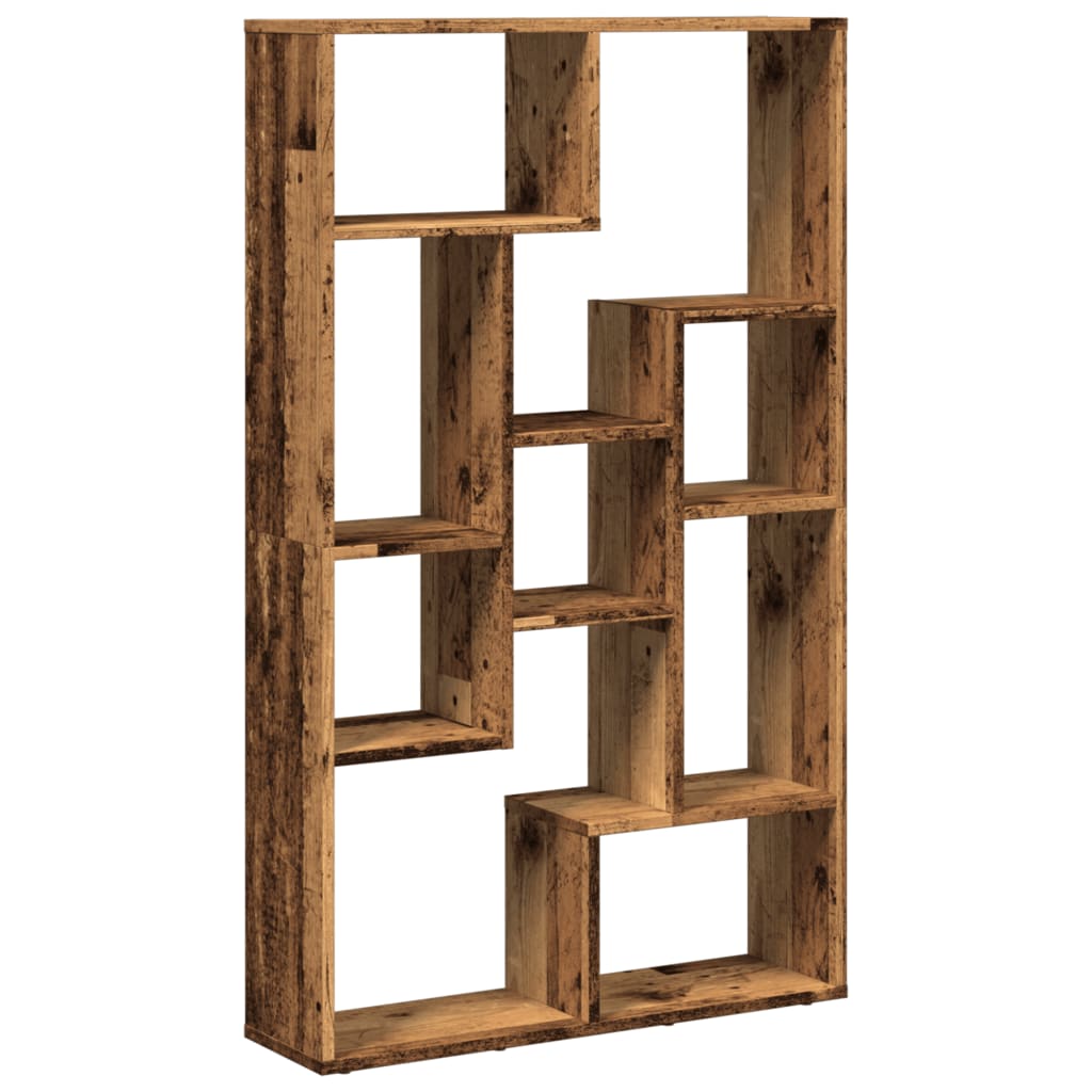 Boekenkast 72x20x120 cm bewerkt hout oud houtkleurig