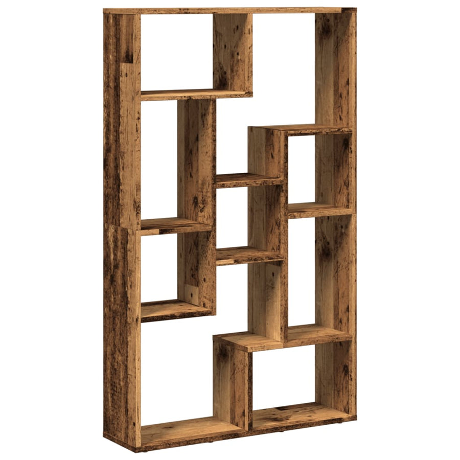 Boekenkast 72x20x120 cm bewerkt hout oud houtkleurig