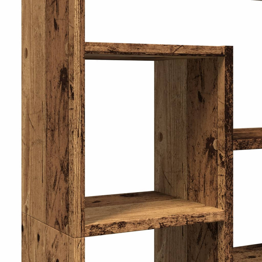 Boekenkast 72x20x120 cm bewerkt hout oud houtkleurig