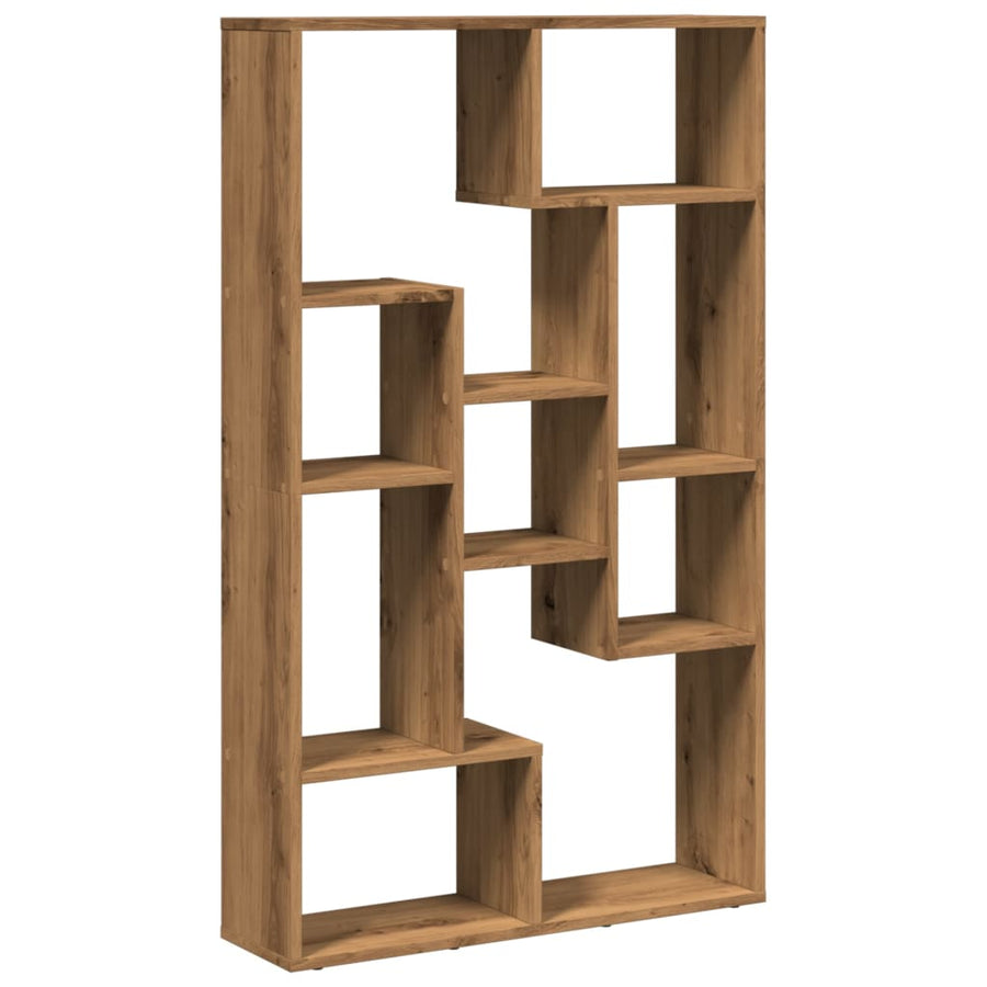 Boekenkast 72X20X120 Cm Bewerkt Hout 72 cm artisanaal eikenkleurig