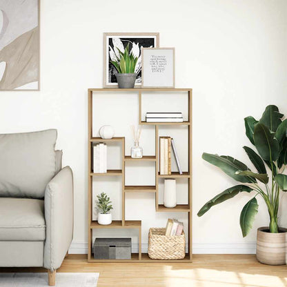 Boekenkast 72X20X120 Cm Bewerkt Hout 72 cm artisanaal eikenkleurig