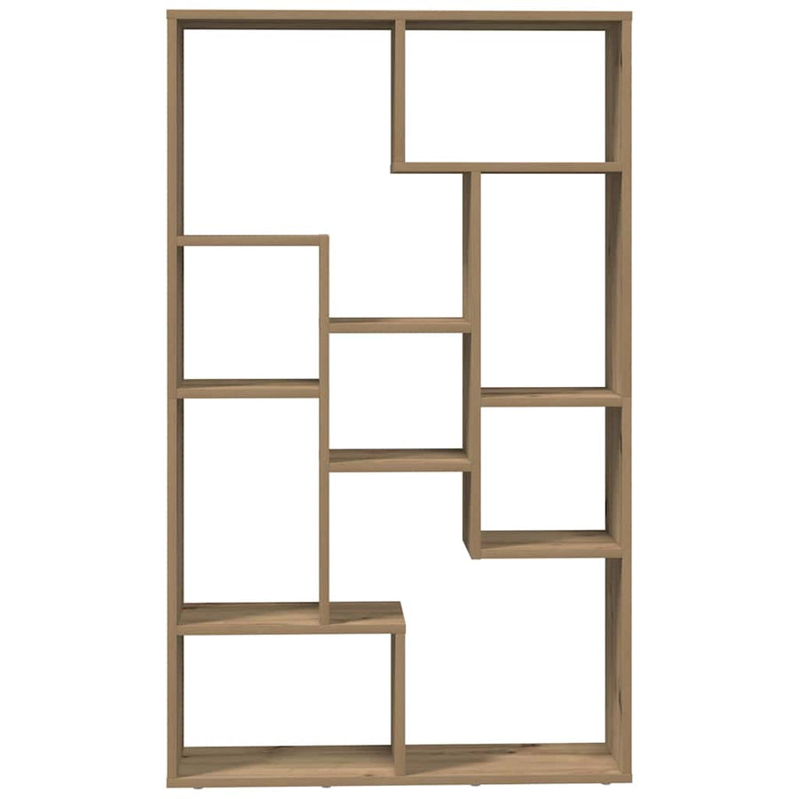 Boekenkast 72X20X120 Cm Bewerkt Hout 72 cm artisanaal eikenkleurig