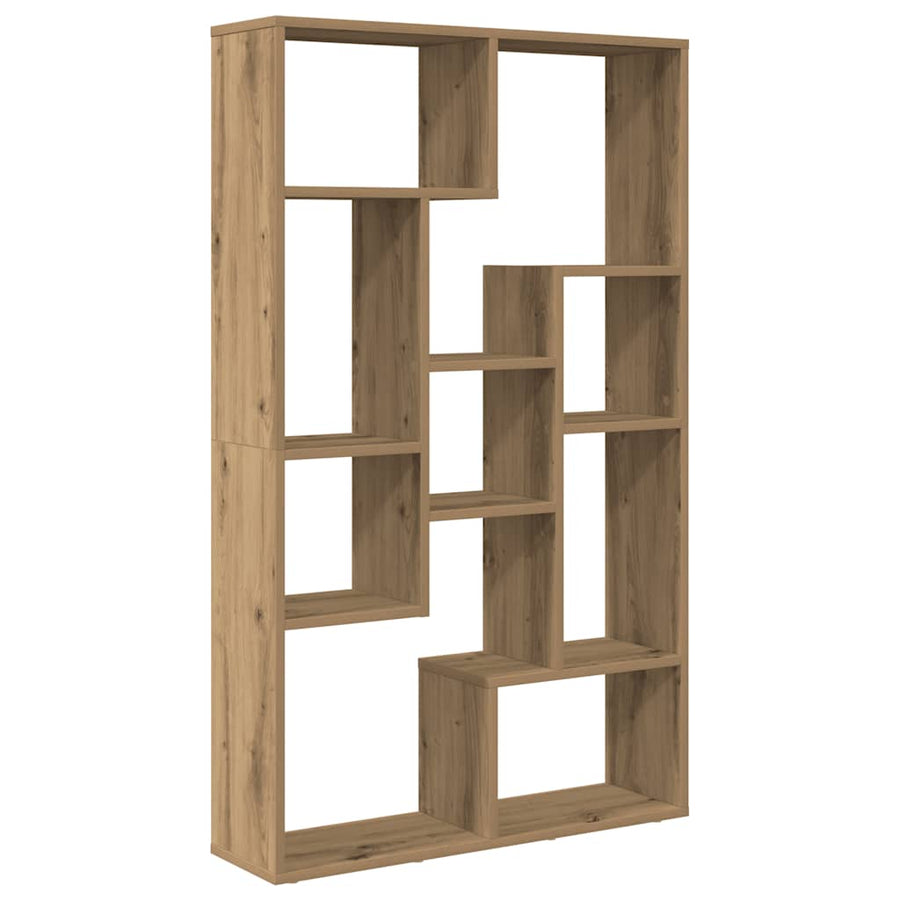 Boekenkast 72X20X120 Cm Bewerkt Hout 72 cm artisanaal eikenkleurig