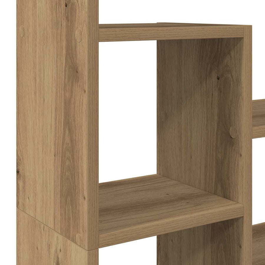 Boekenkast 72X20X120 Cm Bewerkt Hout 72 cm artisanaal eikenkleurig