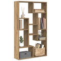 Boekenkast 72x20x120,5 cm bewerkt hout artisanaal eikenkleurig
