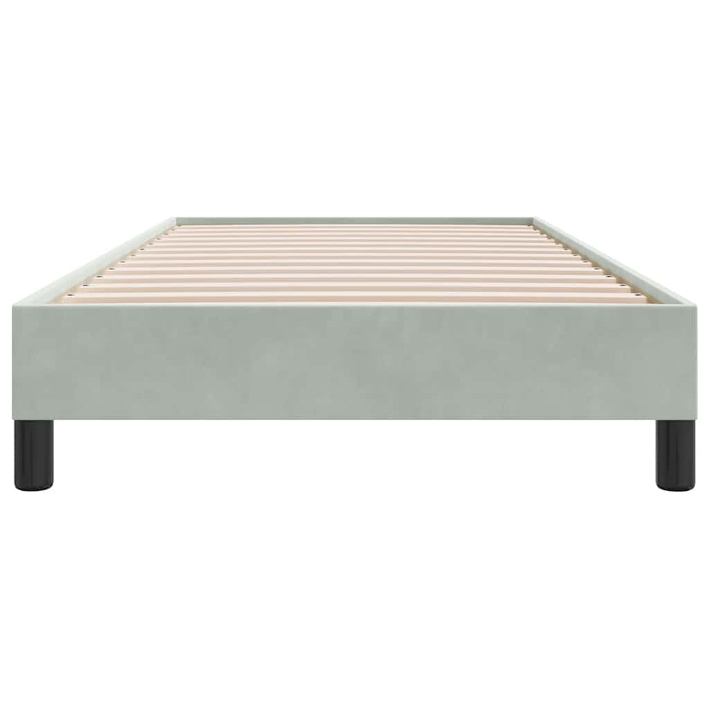 Bedframe zonder matras 80x210 cm fluweel lichtgrijs