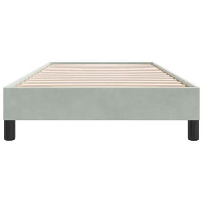 Bedframe zonder matras 80x210 cm fluweel lichtgrijs