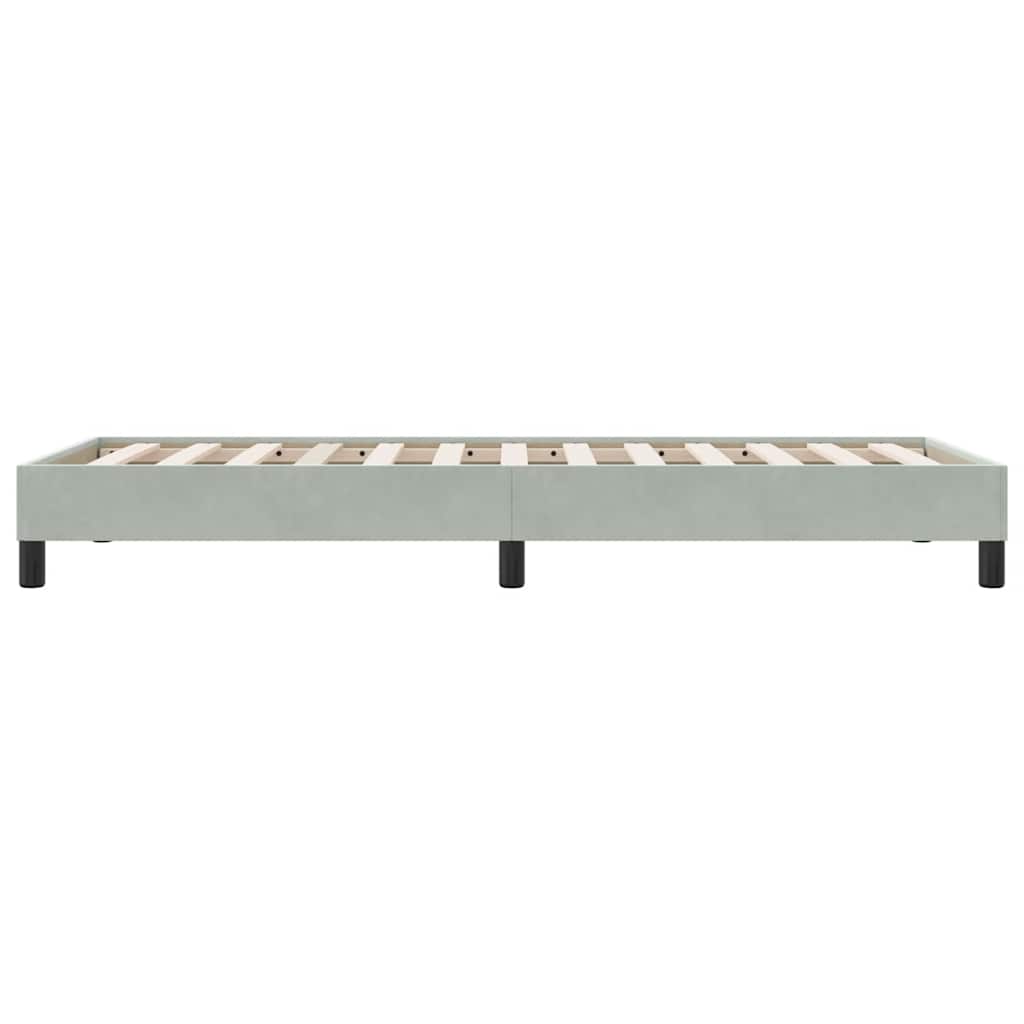 Bedframe zonder matras 80x210 cm fluweel lichtgrijs