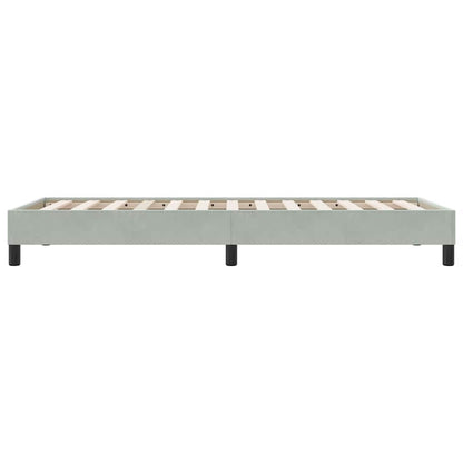 Bedframe zonder matras 80x210 cm fluweel lichtgrijs