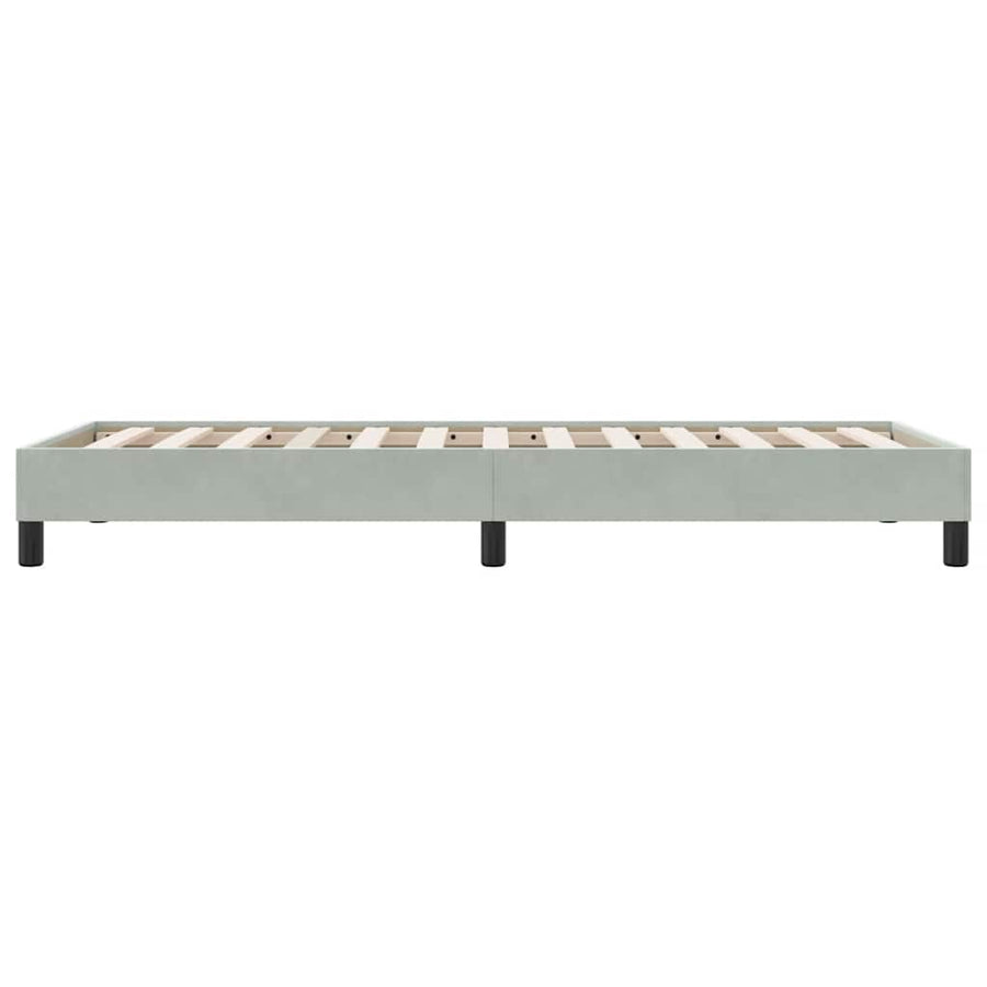 Bedframe zonder matras 80x210 cm fluweel lichtgrijs