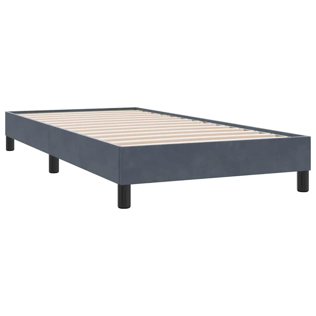 Bedframe zonder matras 80x210 cm fluweel donkergrijs