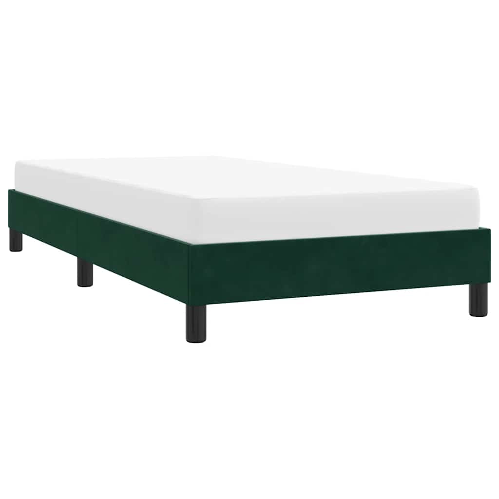 Bedframe zonder matras 80x210 cm fluweel donkergroen