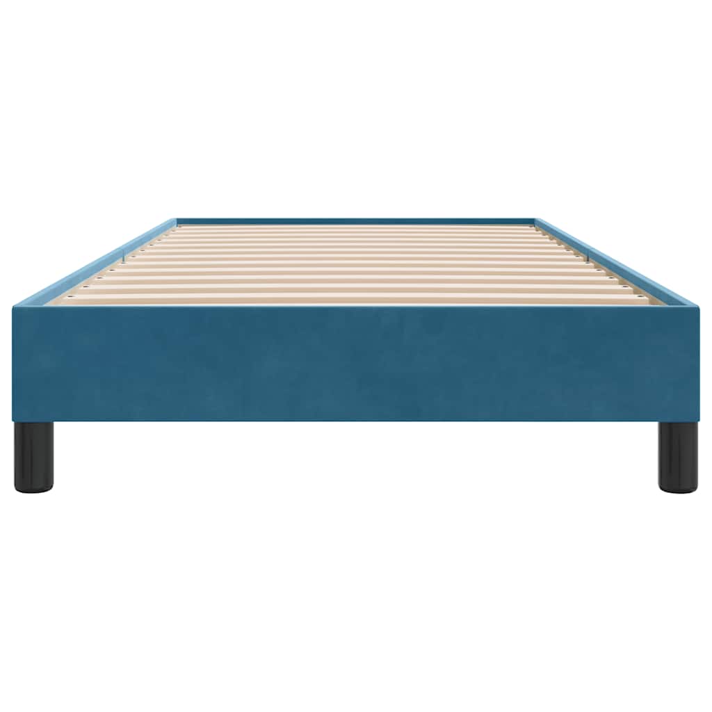 Bedframe zonder matras 80x210 cm fluweel donkerblauw