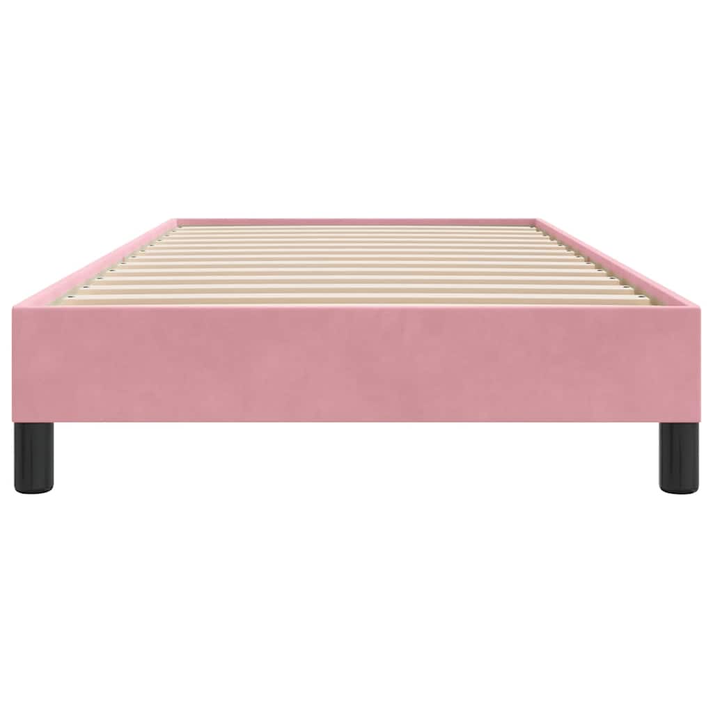 Bedframe zonder matras 80x210 cm fluweel roze