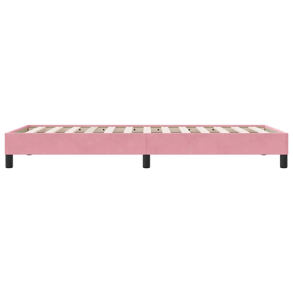 Bedframe zonder matras 80x210 cm fluweel roze