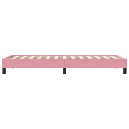 Bedframe zonder matras 80x210 cm fluweel roze