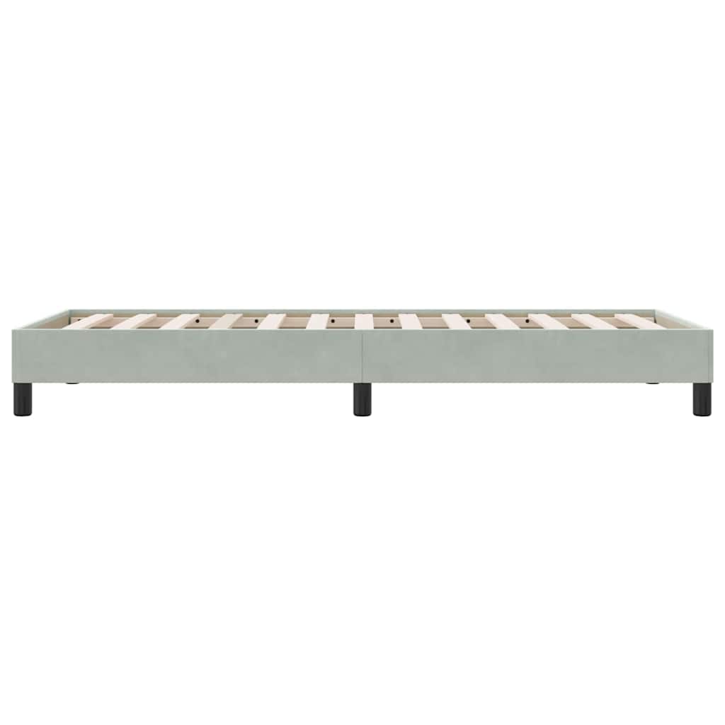 Bedframe zonder matras 90x210 cm fluweel lichtgrijs