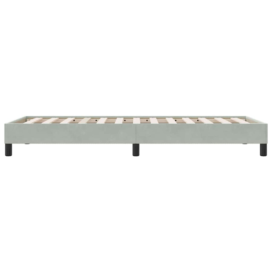 Bedframe zonder matras 90x210 cm fluweel lichtgrijs