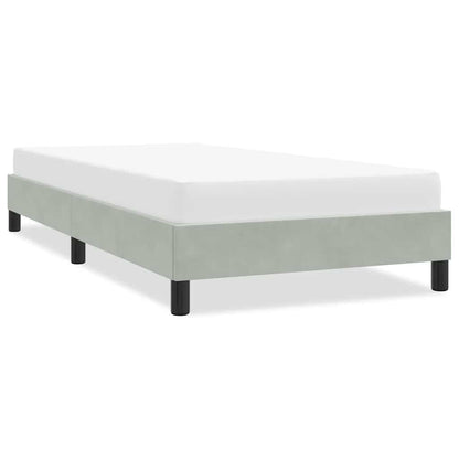 Bedframe zonder matras 90x210 cm fluweel lichtgrijs