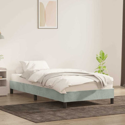Bedframe zonder matras 100x210 cm fluweel lichtgrijs