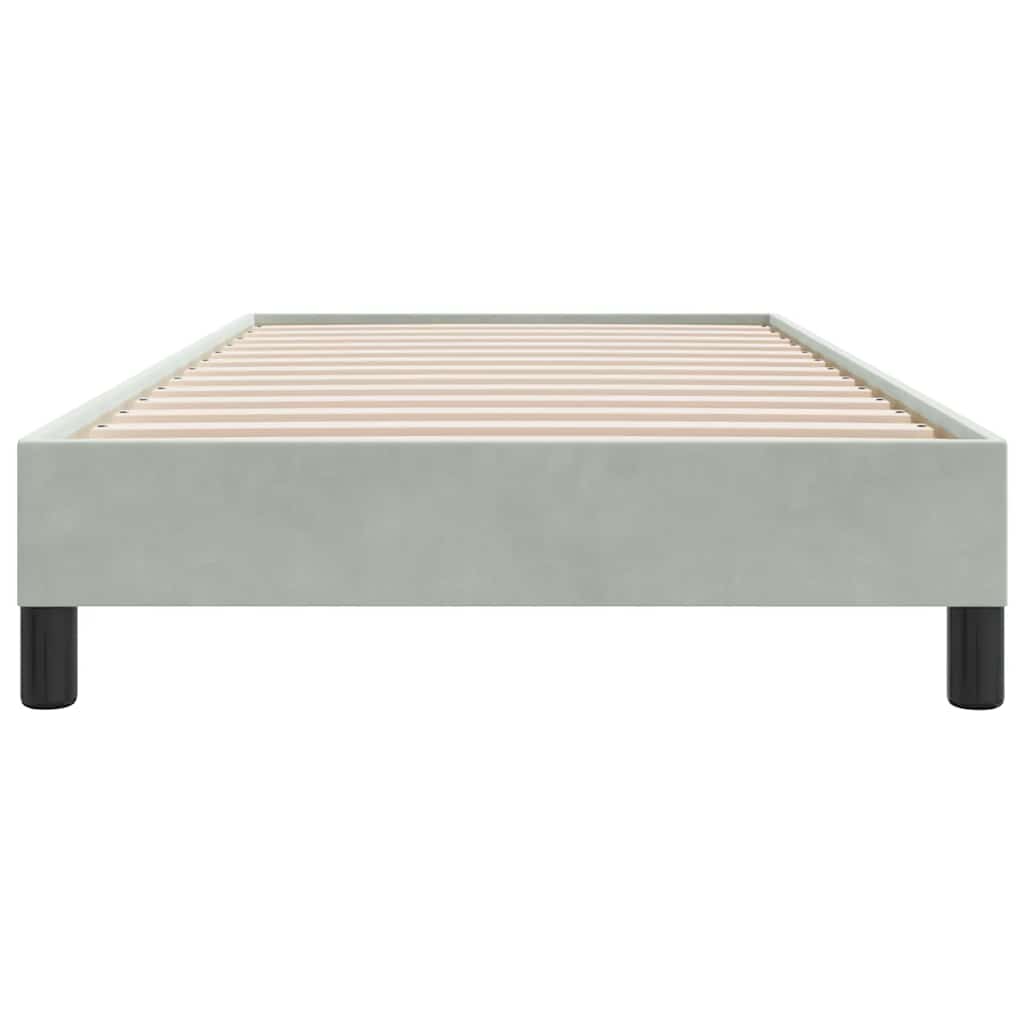 Bedframe zonder matras 100x210 cm fluweel lichtgrijs