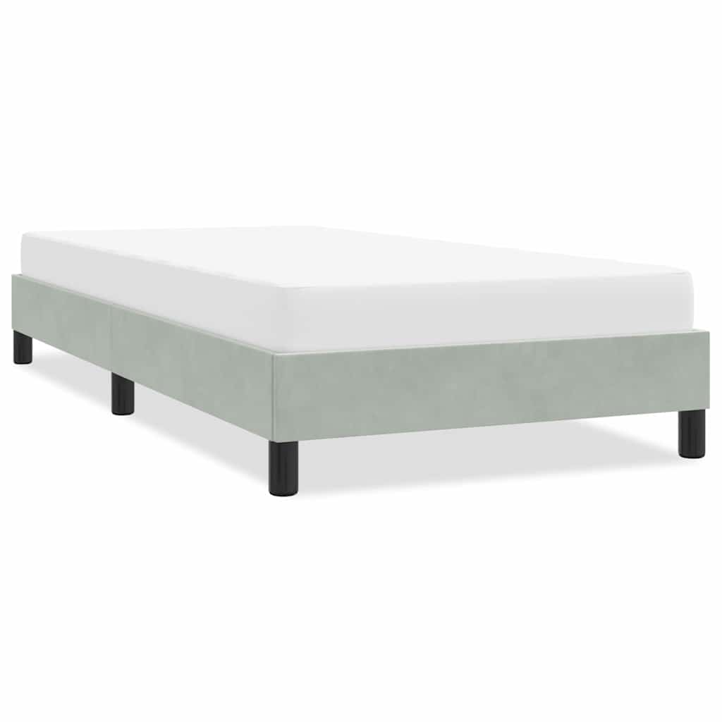 Bedframe zonder matras 100x210 cm fluweel lichtgrijs