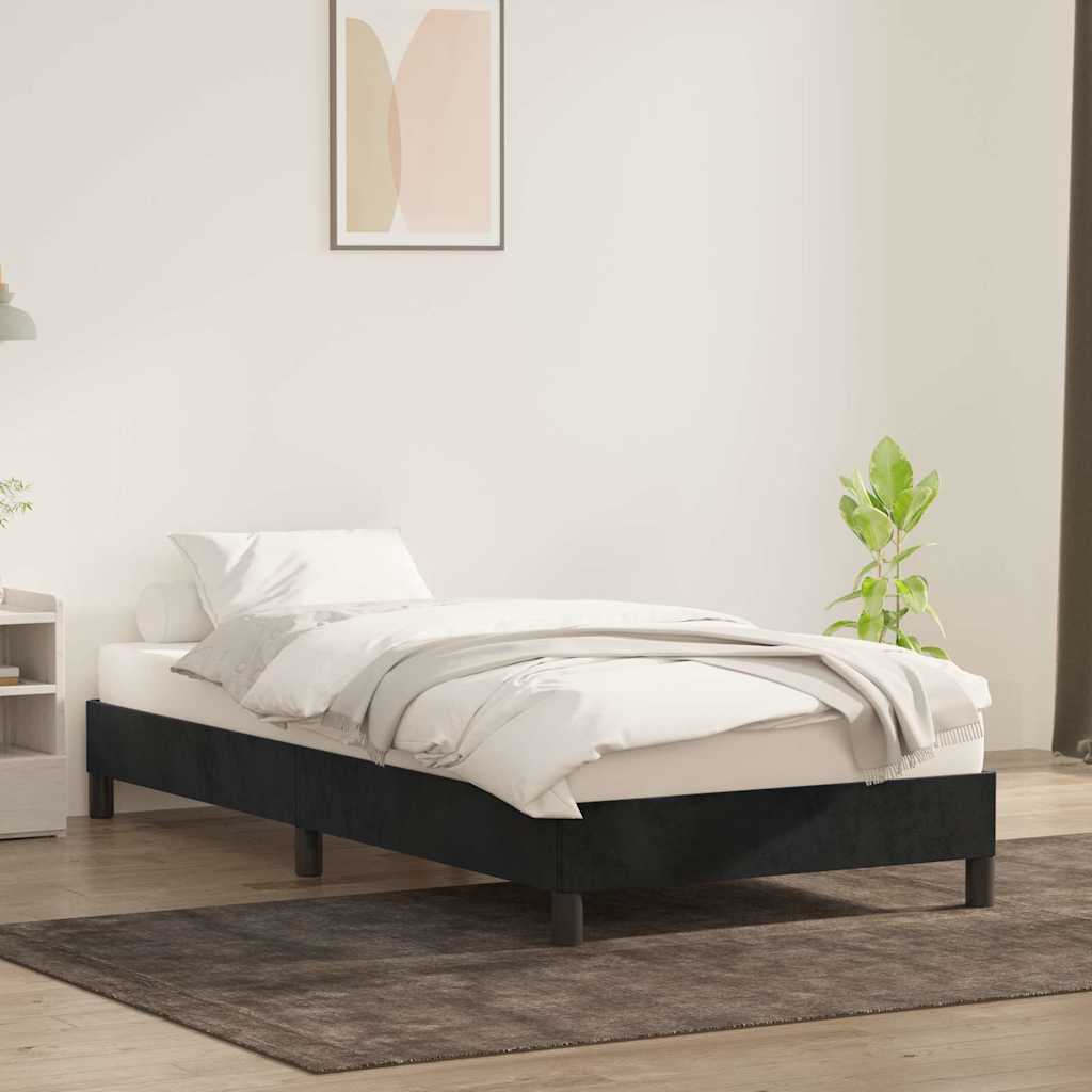 Bedframe zonder matras 100x210 cm fluweel zwart