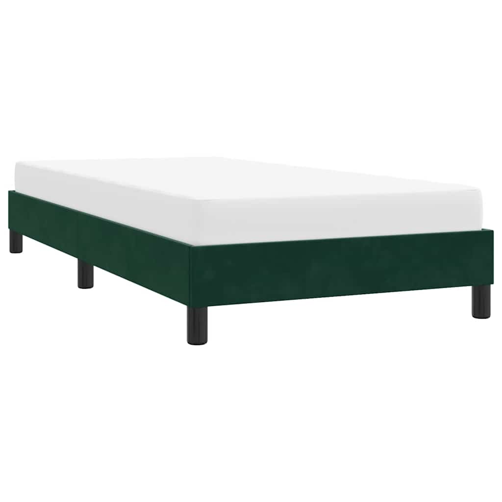 Bedframe zonder matras 100x210 cm fluweel donkergroen