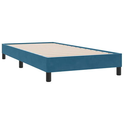 Bedframe zonder matras 100x210 cm fluweel donkerblauw
