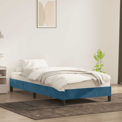 Bedframe zonder matras 100x210 cm fluweel donkerblauw