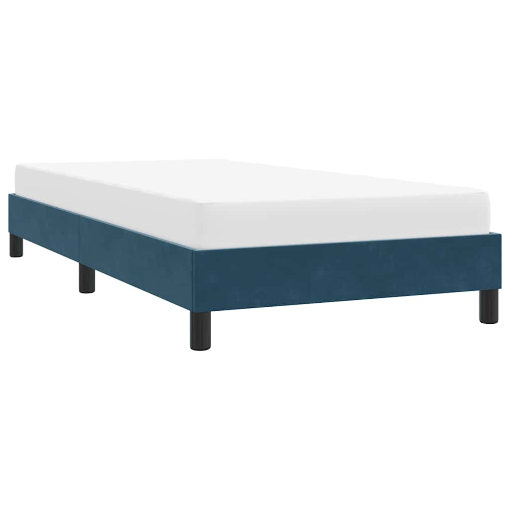 Bedframe zonder matras 100x210 cm fluweel donkerblauw
