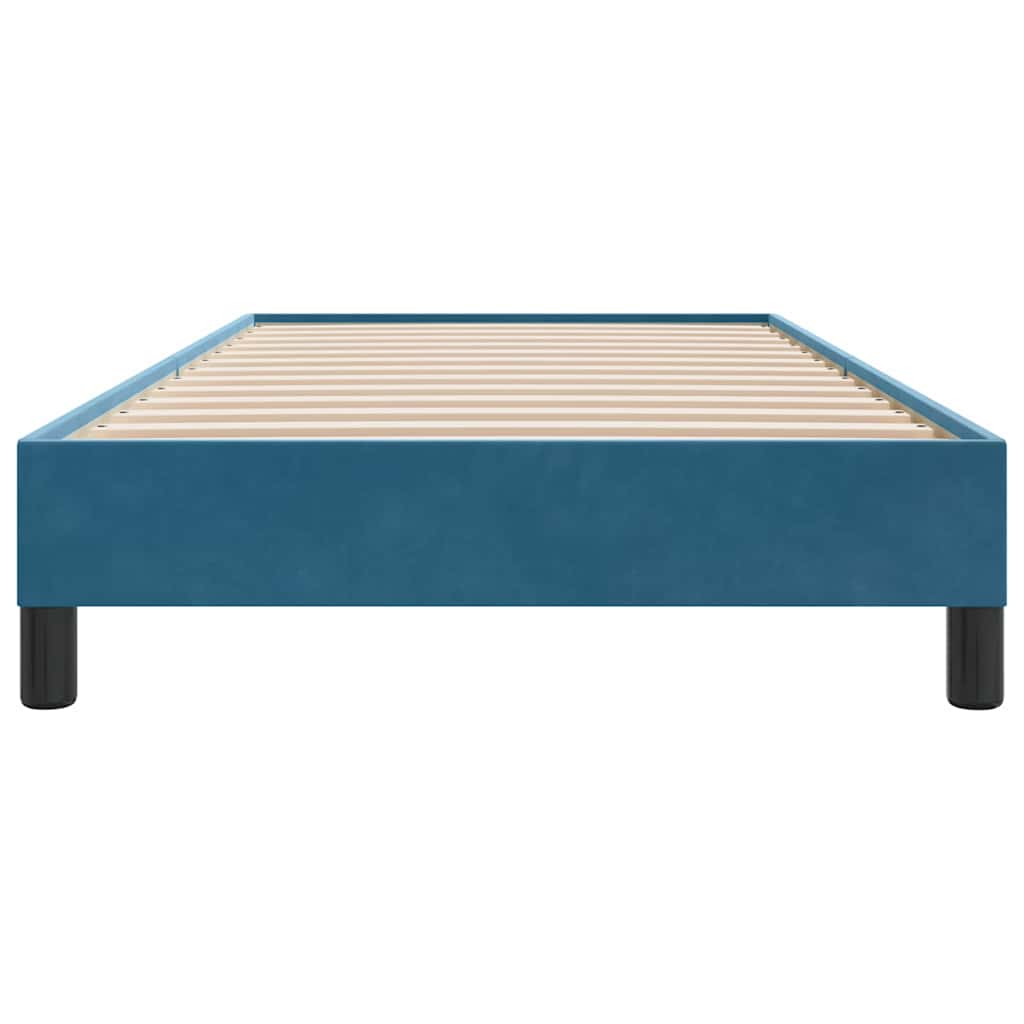 Bedframe zonder matras 100x210 cm fluweel donkerblauw