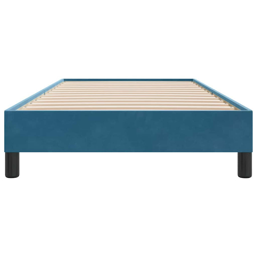 Bedframe zonder matras 100x210 cm fluweel donkerblauw