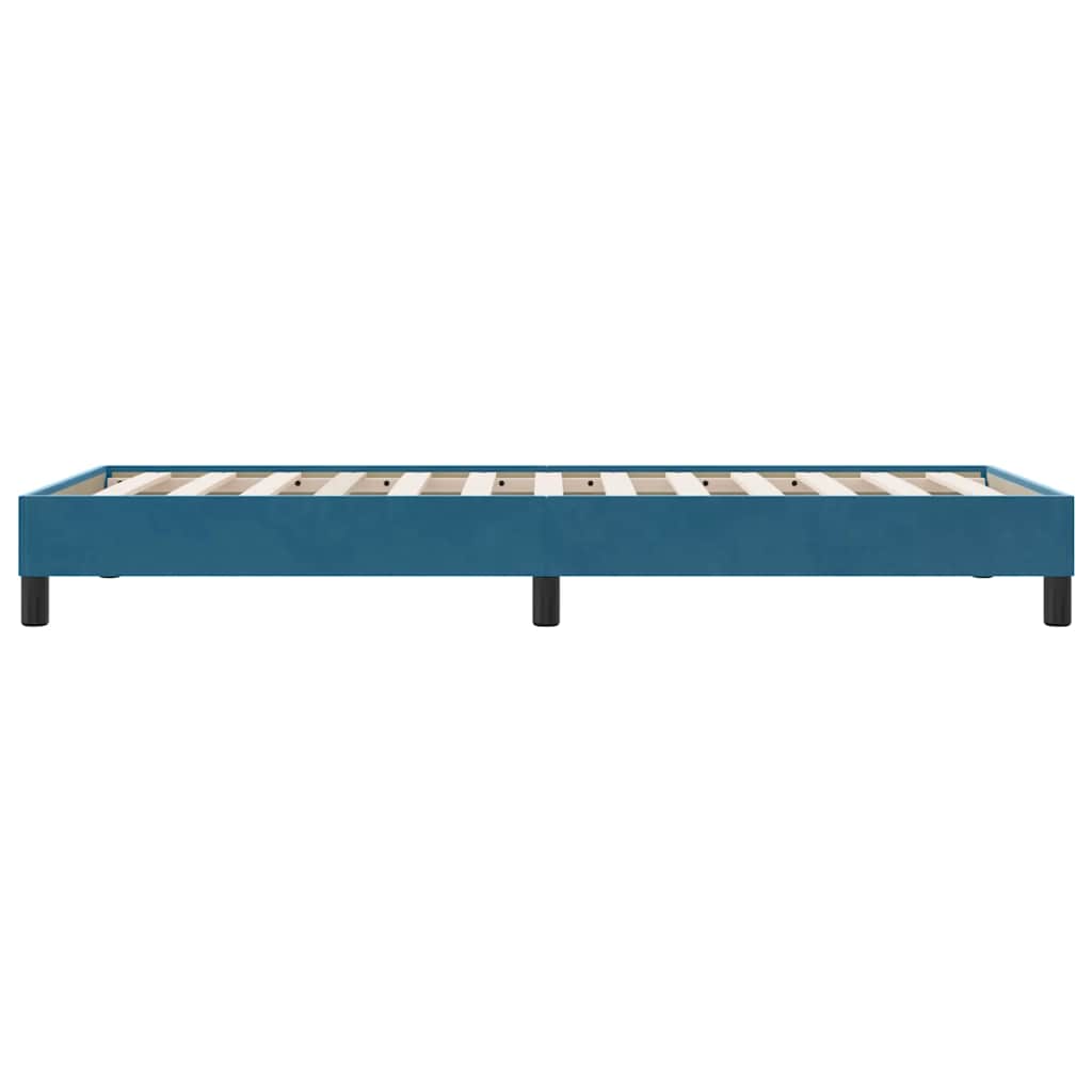 Bedframe zonder matras 100x210 cm fluweel donkerblauw