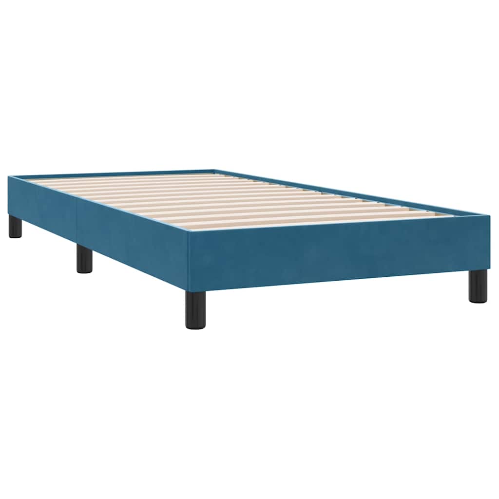 Bedframe zonder matras 100x210 cm fluweel donkerblauw