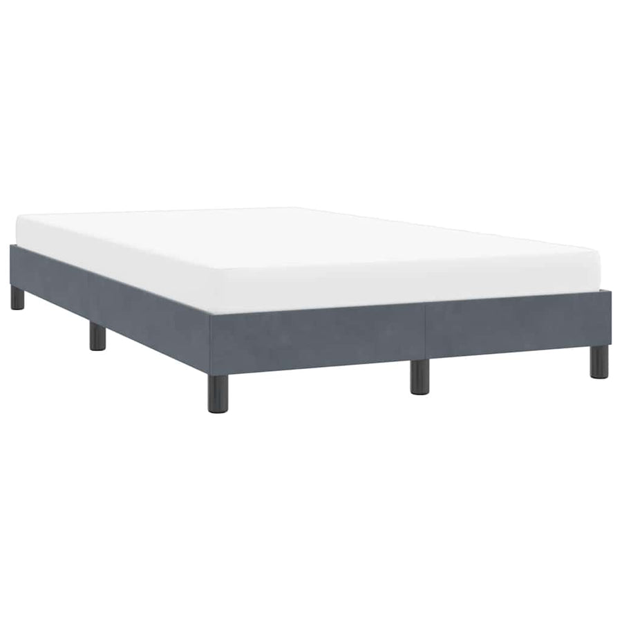 Bedframe zonder matras 120x210 cm fluweel donkergrijs