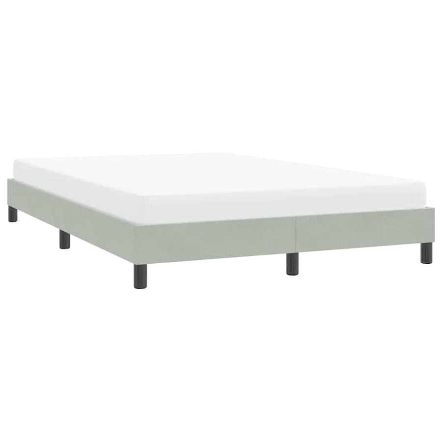 Bedframe zonder matras 140x210 cm fluweel lichtgrijs