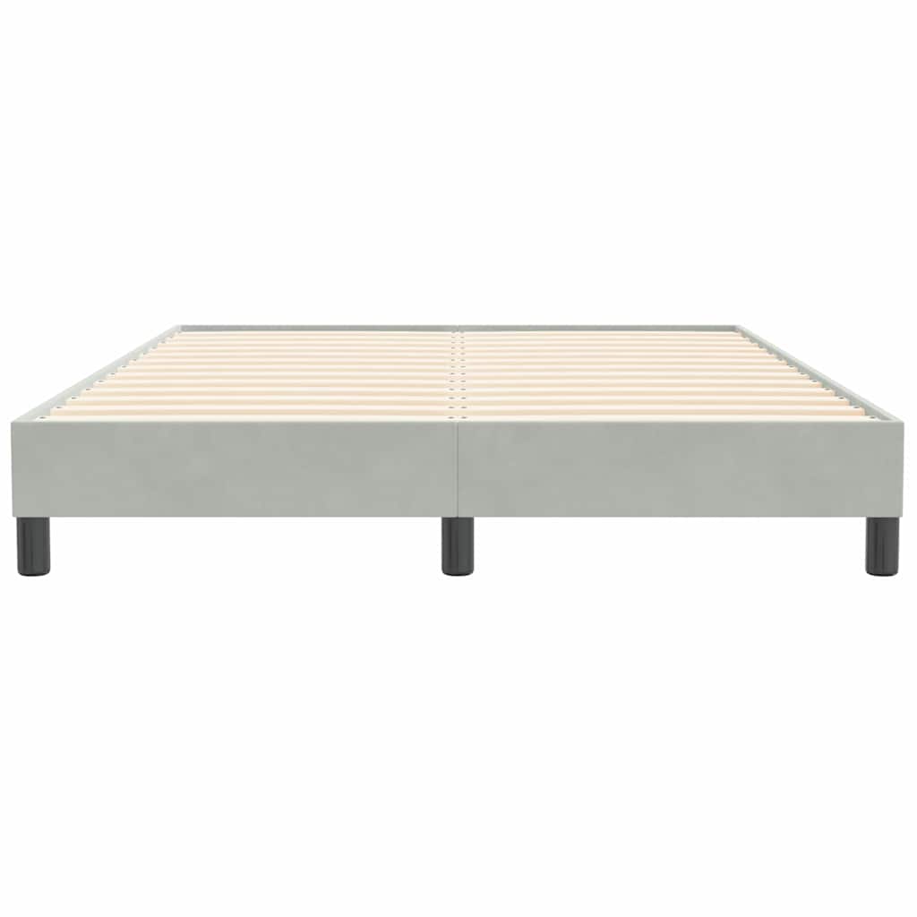 Bedframe zonder matras 140x210 cm fluweel lichtgrijs