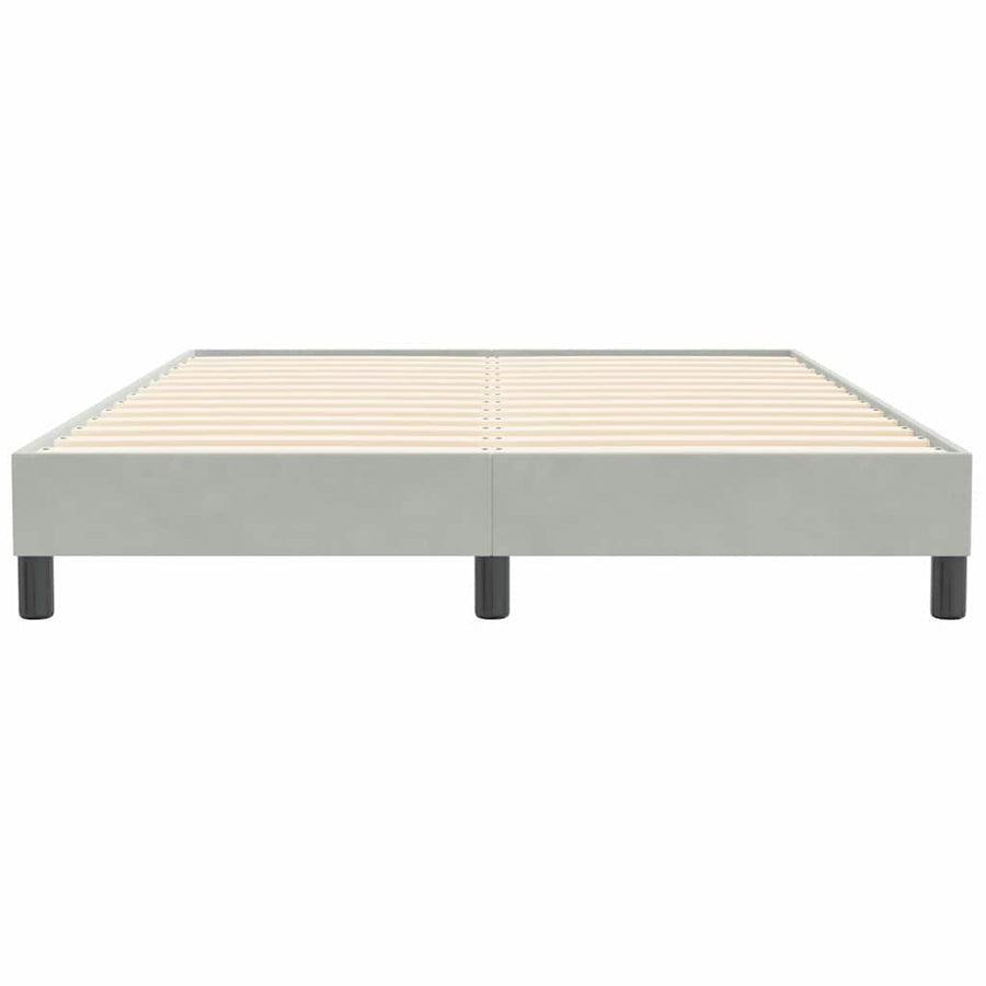 Bedframe zonder matras 140x210 cm fluweel lichtgrijs