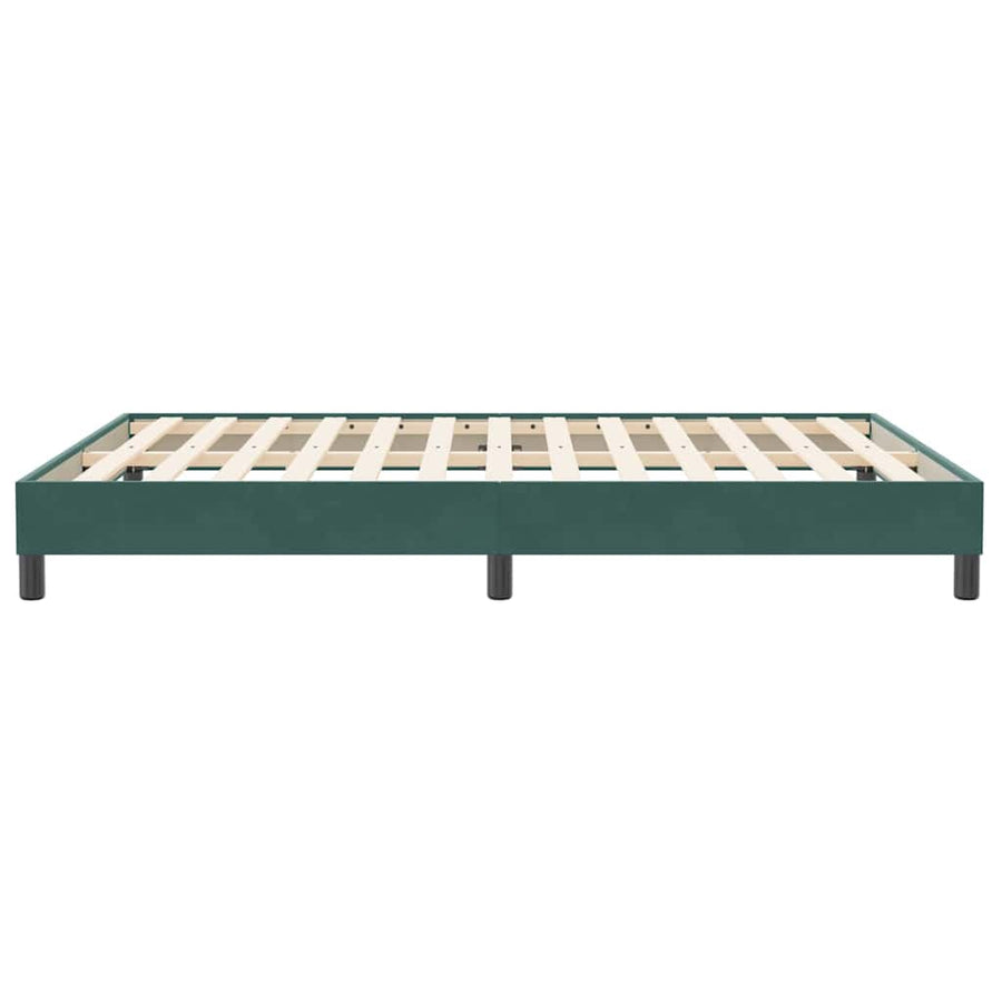 Bedframe zonder matras 140x210 cm fluweel donkergroen
