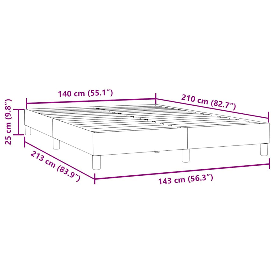 Bedframe zonder matras 140x210 cm fluweel donkergroen