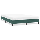 Bed frame without mattress 140x210 cm velvet dark green