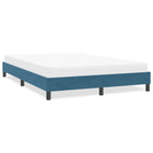 Bed frame without mattress 140x210 cm velvet dark blue