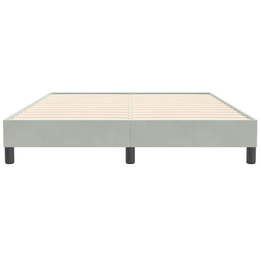 Bedframe zonder matras 160x210 cm fluweel lichtgrijs