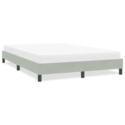 Bed frame without mattress 160x210 cm velvet light grey
