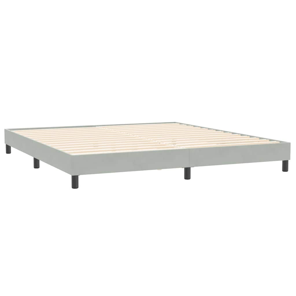 Bedframe zonder matras 200x210 cm fluweel lichtgrijs