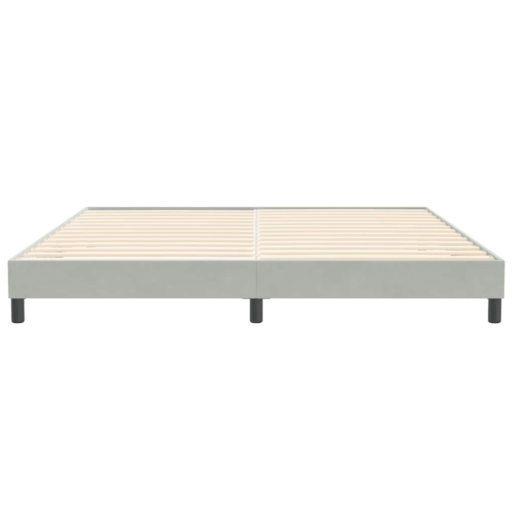 Bedframe zonder matras 200x210 cm fluweel lichtgrijs