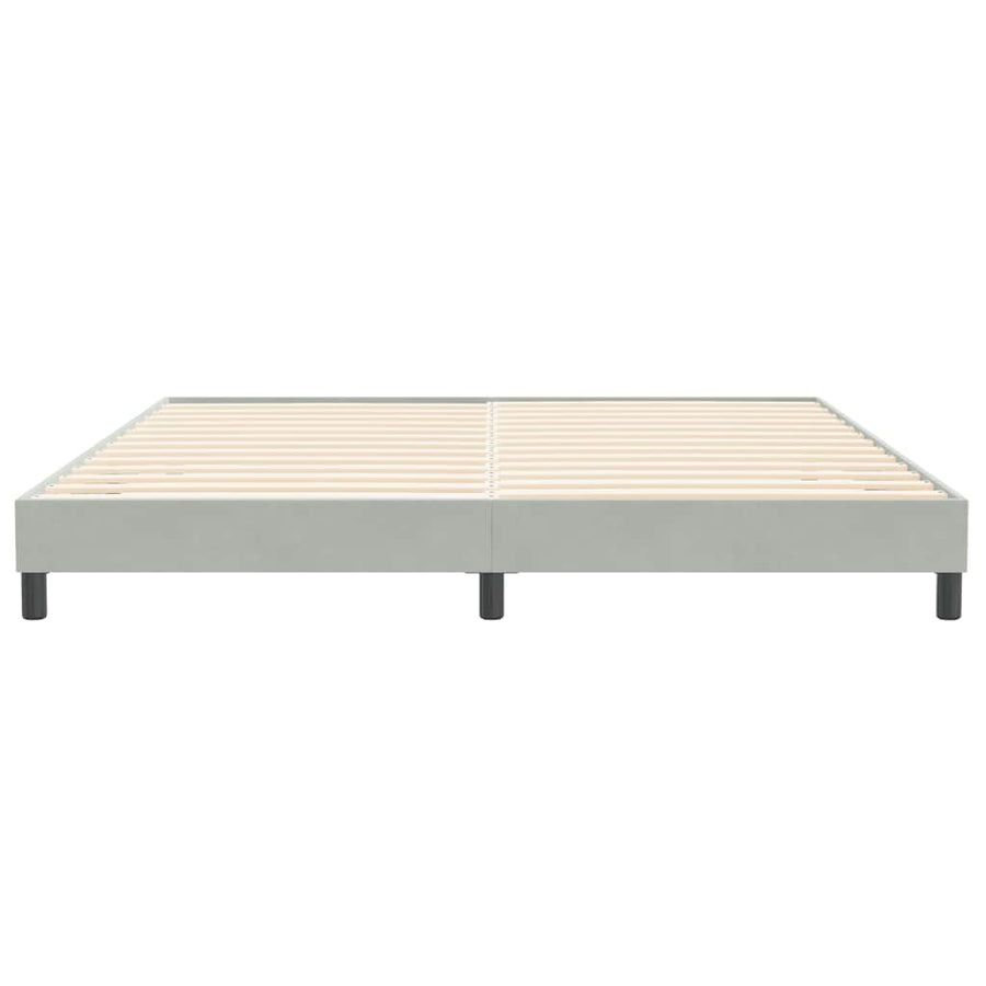 Bedframe zonder matras 200x210 cm fluweel lichtgrijs