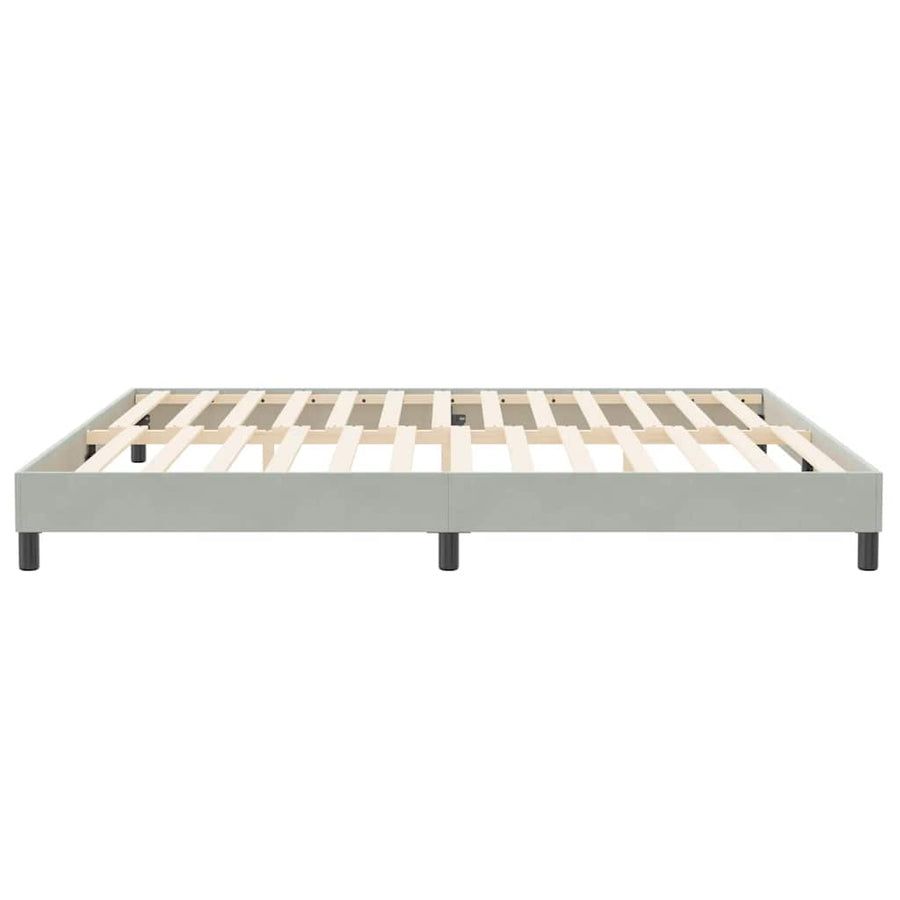 Bedframe zonder matras 200x210 cm fluweel lichtgrijs